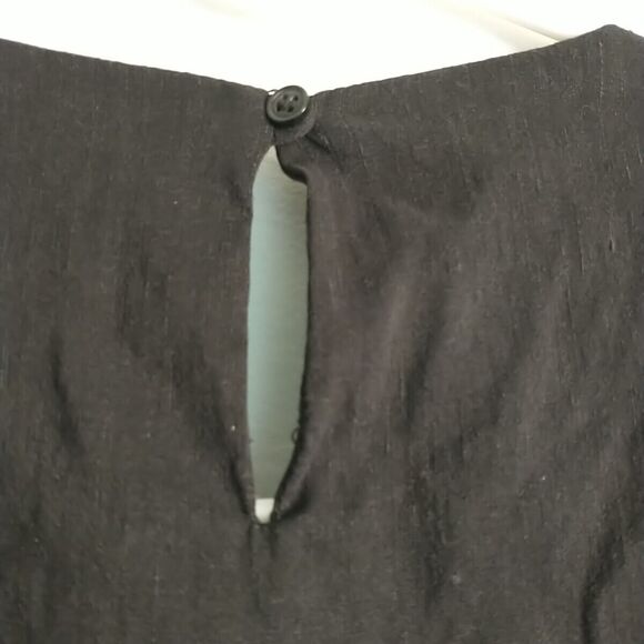 Zara Tank Top Women's L/S*Black Cut Out Cropped Sleeveless Stretch Minimalist - Picture 4 of 6